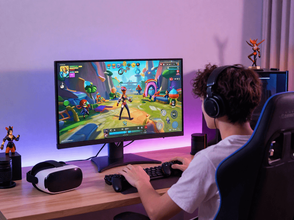 Engaging user immersed in a captivating 3d sex game, showcasing vibrant graphics and interactive fantasy elements.